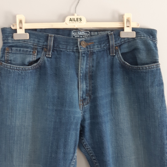 Signature levi strauss & CO slim straight mens jeans Size 36 - Picture 6 of 16